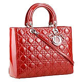 Dior Medium Lady Cannage Bag Red