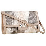 Dolce Gabbana Snakeskin Leather Clutch White