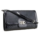 Dolce Gabbana Snakeskin Leather Clutch Black