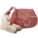 Gucci Smilla Ostrich Evening Bag Red