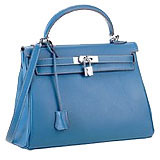 Hermes Kelly Bag 32cm Light Blue