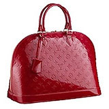 Louis Vuitton Monogram Vernis Alma MM Red