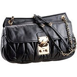 Miu Miu Quilted Leather Flap Bag Black